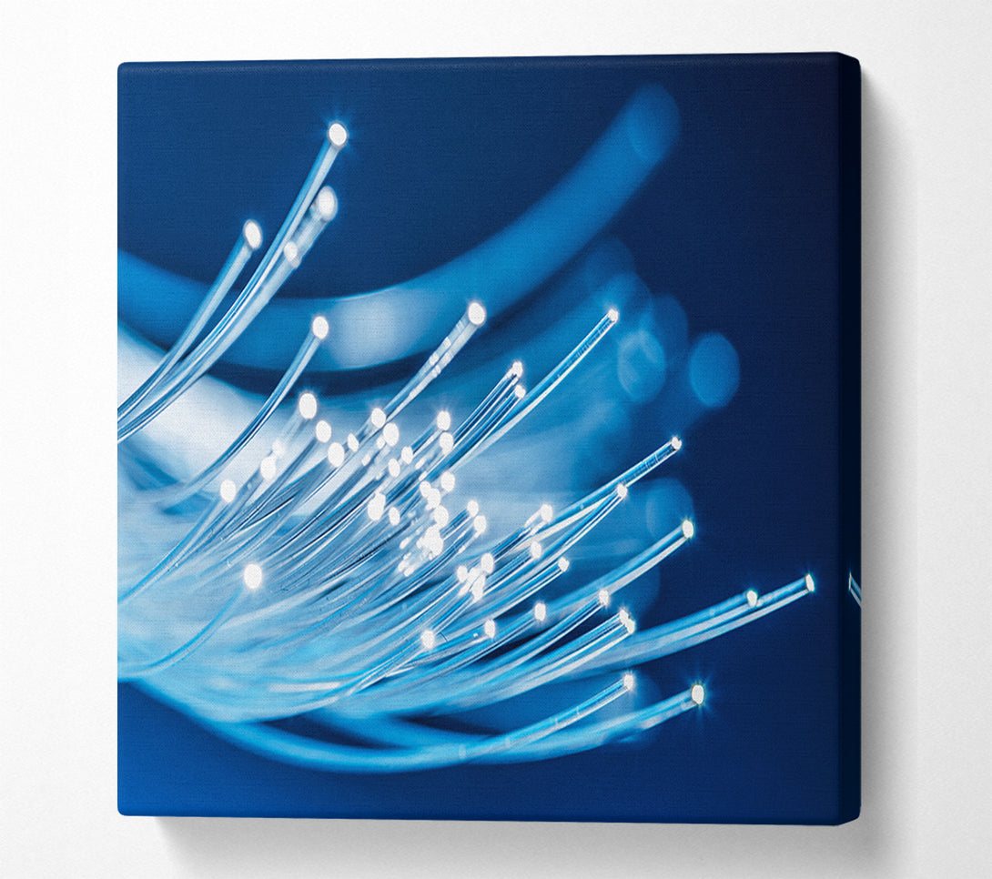  A Canvas Print of Glowing Blue crystals Canvas Art