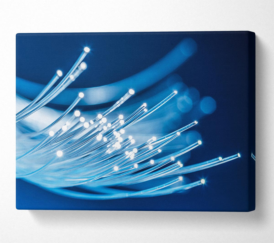 A Canvas Print of Glowing Blue crystals Canvas Art
