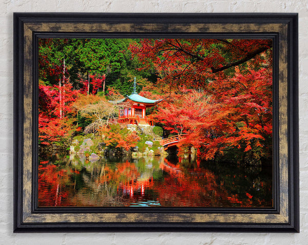 Oriental River in the woods Framed Print