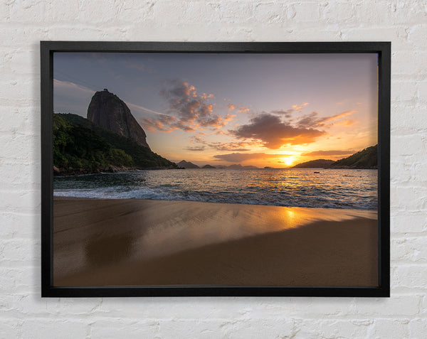 Spectaclar view at the beach Framed Print