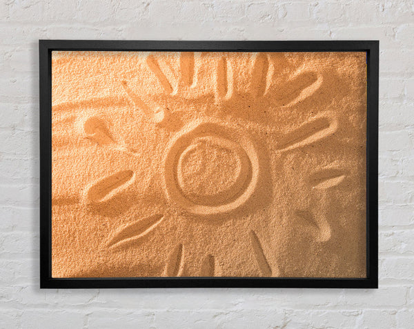 Sunset in the sand Framed Print