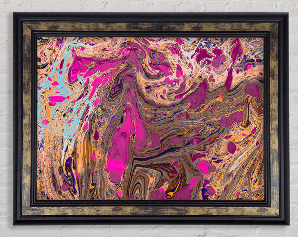 Oily Paint flows Framed Print