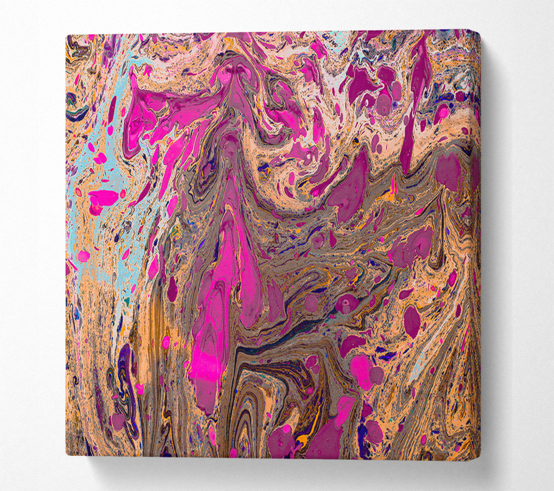  A Canvas Print of Oily Paint flows Canvas Wall Art