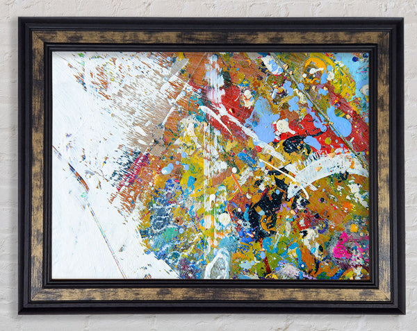 White wash of paint and colours Framed Print