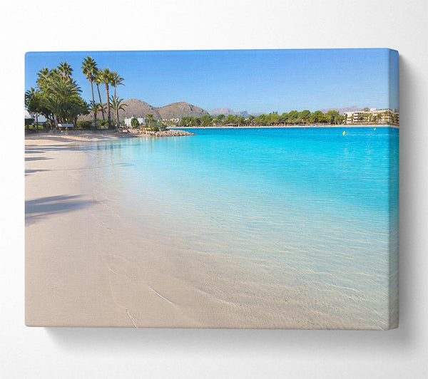  A Canvas Print of Sunset beach resort Canvas Art
