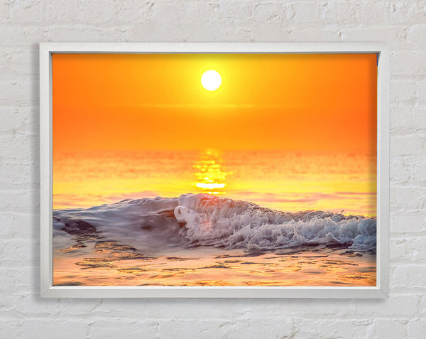 Detailed waves splashing in the sea Framed Print