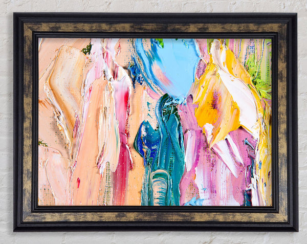 Paint heavy textures Framed Print