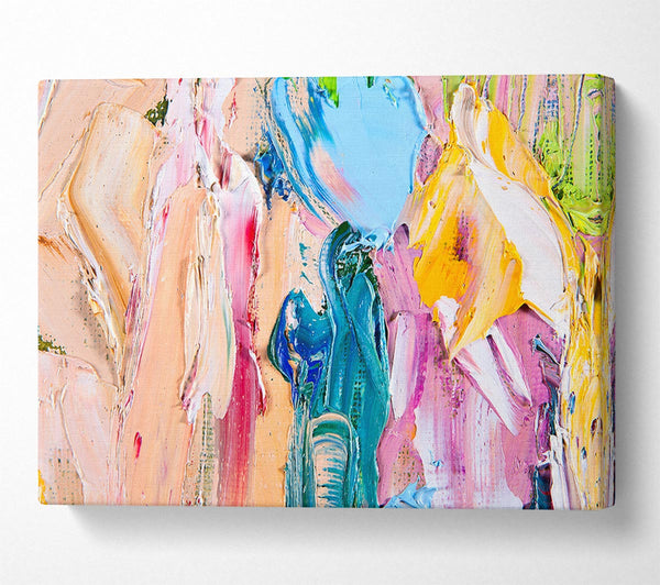  A Canvas Print of Paint heavy textures Canvas Wall Art