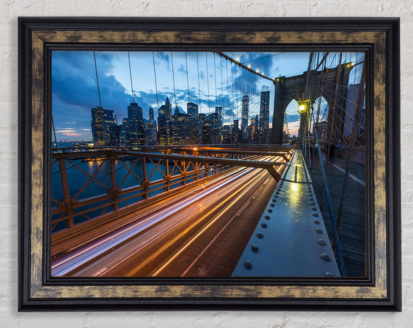 New York Structure at night Framed Print