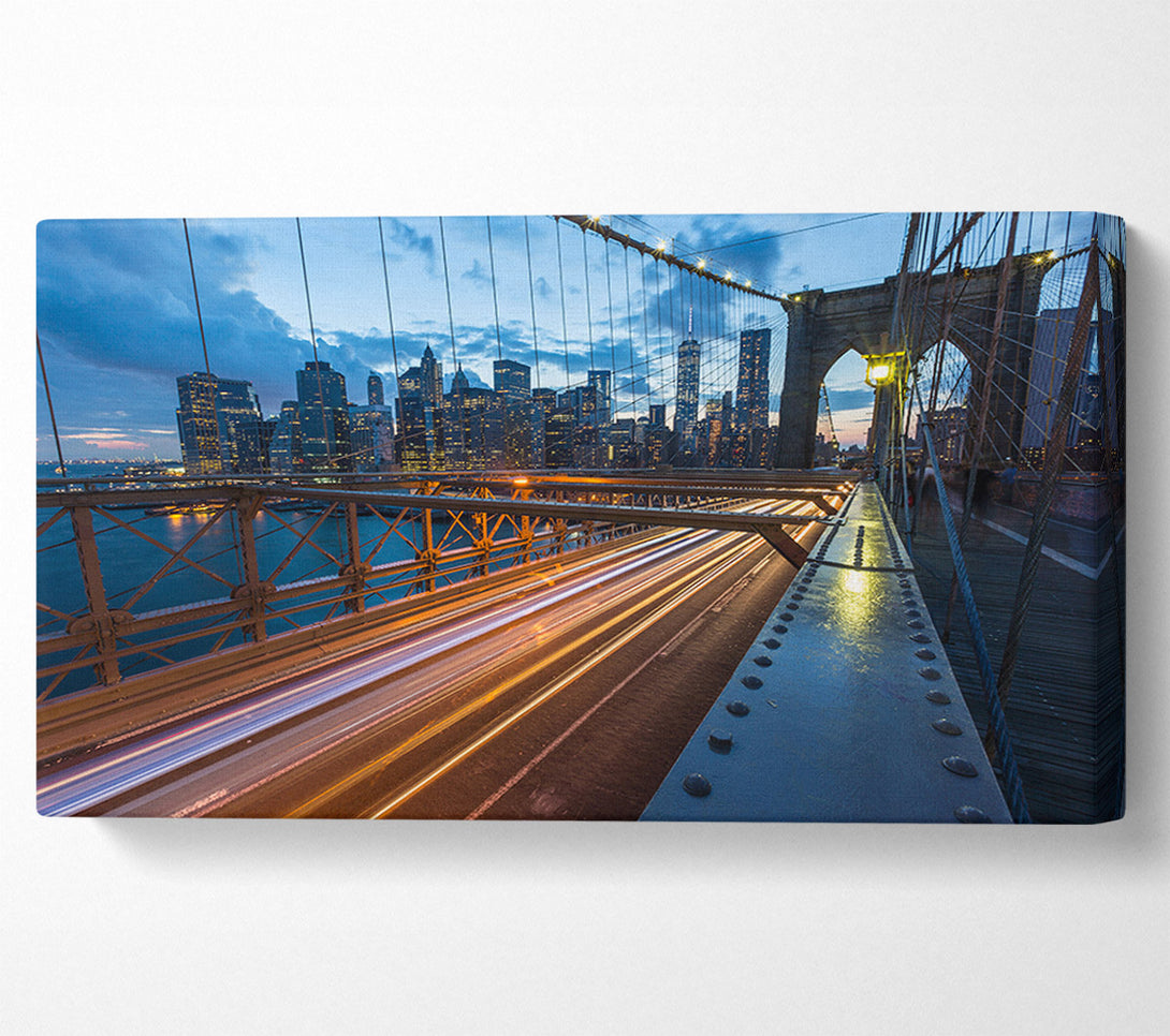  A Canvas Print of New York Structure at night Canvas Art