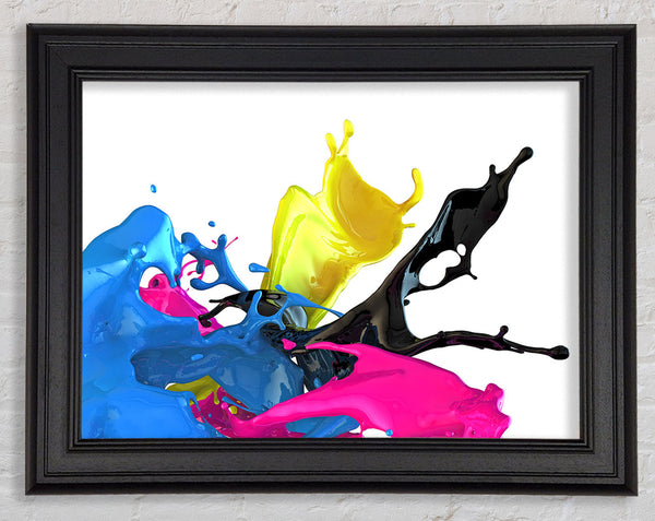 Funky colour splash Framed Print