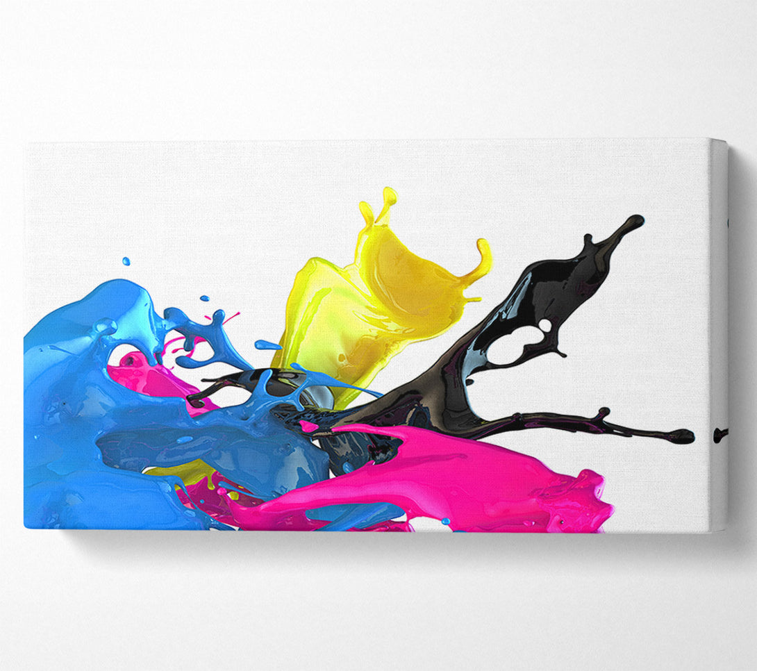  A Canvas Print of Funky colour splash Canvas Art