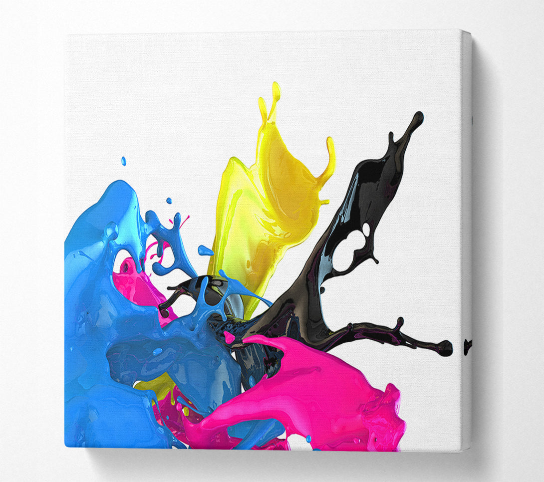  A Canvas Print of Funky colour splash Canvas Art