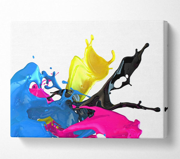  A Canvas Print of Funky colour splash Canvas Art