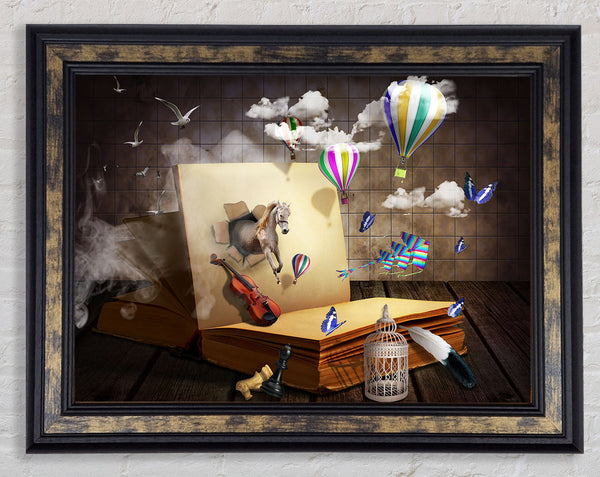 Its all in the book Framed Print