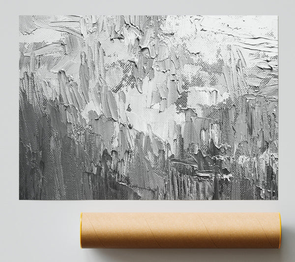 Black And White Acrylic Textures Poster