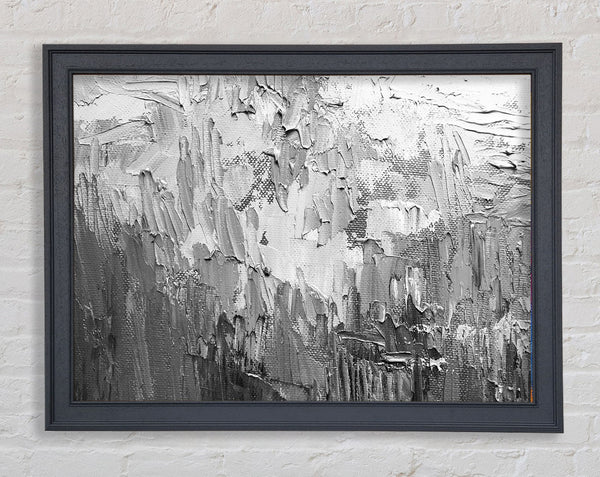 Black and white acrylic textures Framed Print