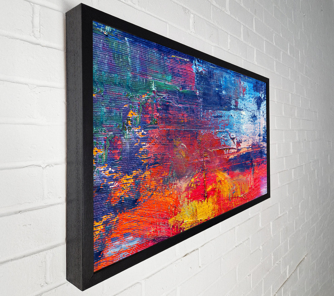  A Canvas Print of Textured colours on canvas media Canvas Art