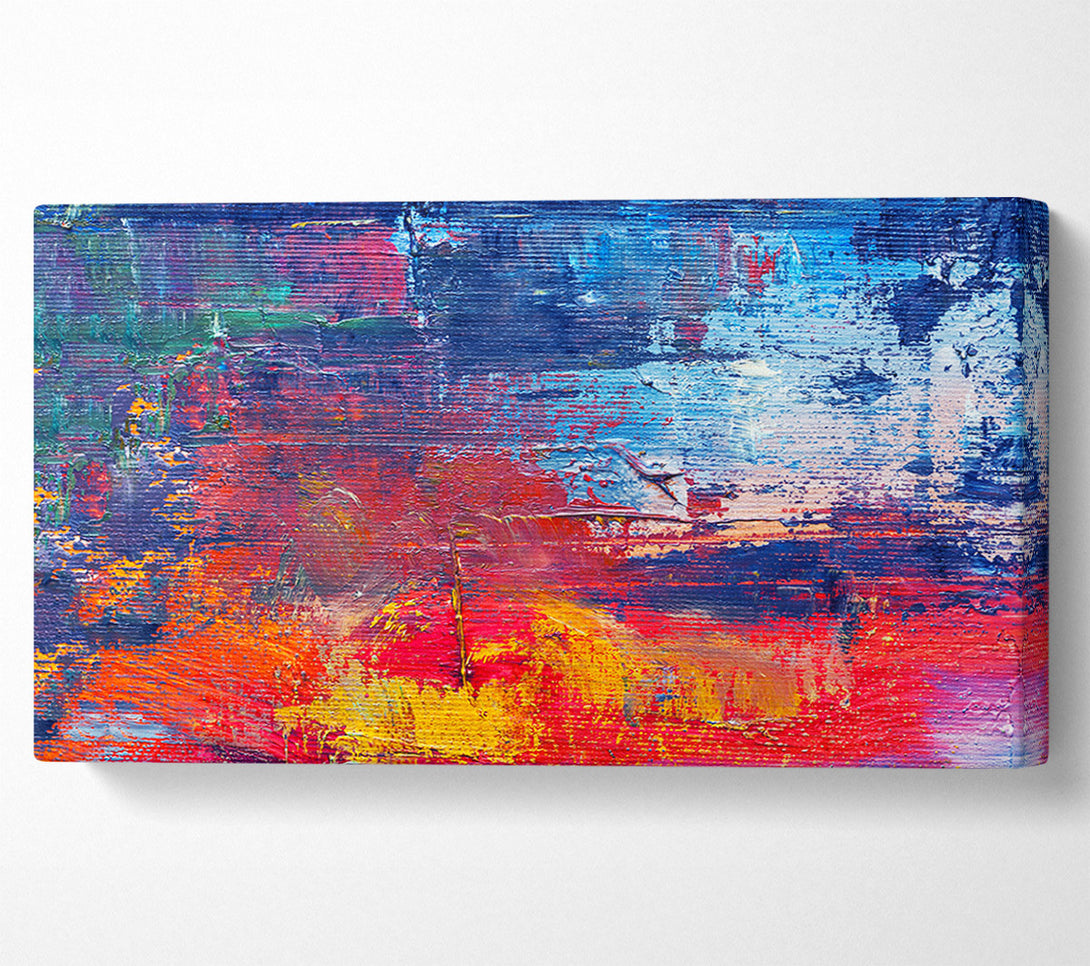  A Canvas Print of Textured colours on canvas media Canvas Art