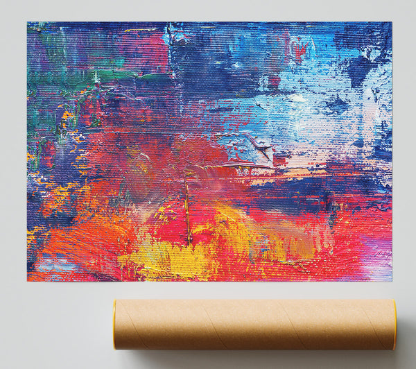 Textured Colours On Canvas Media Giclee Print