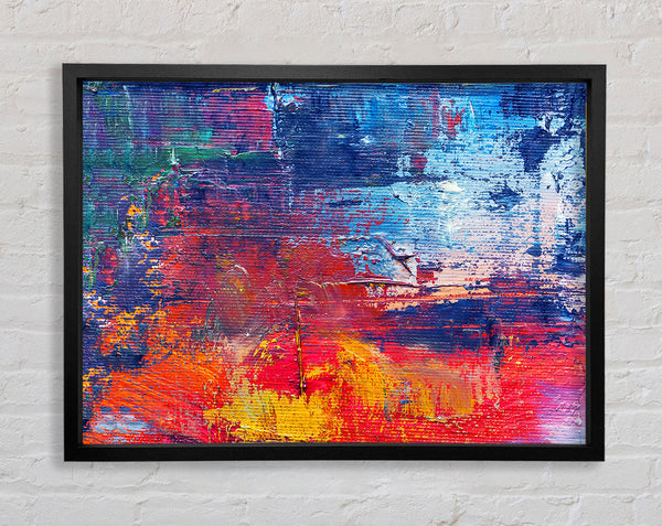 Textured colours on canvas media Framed Print