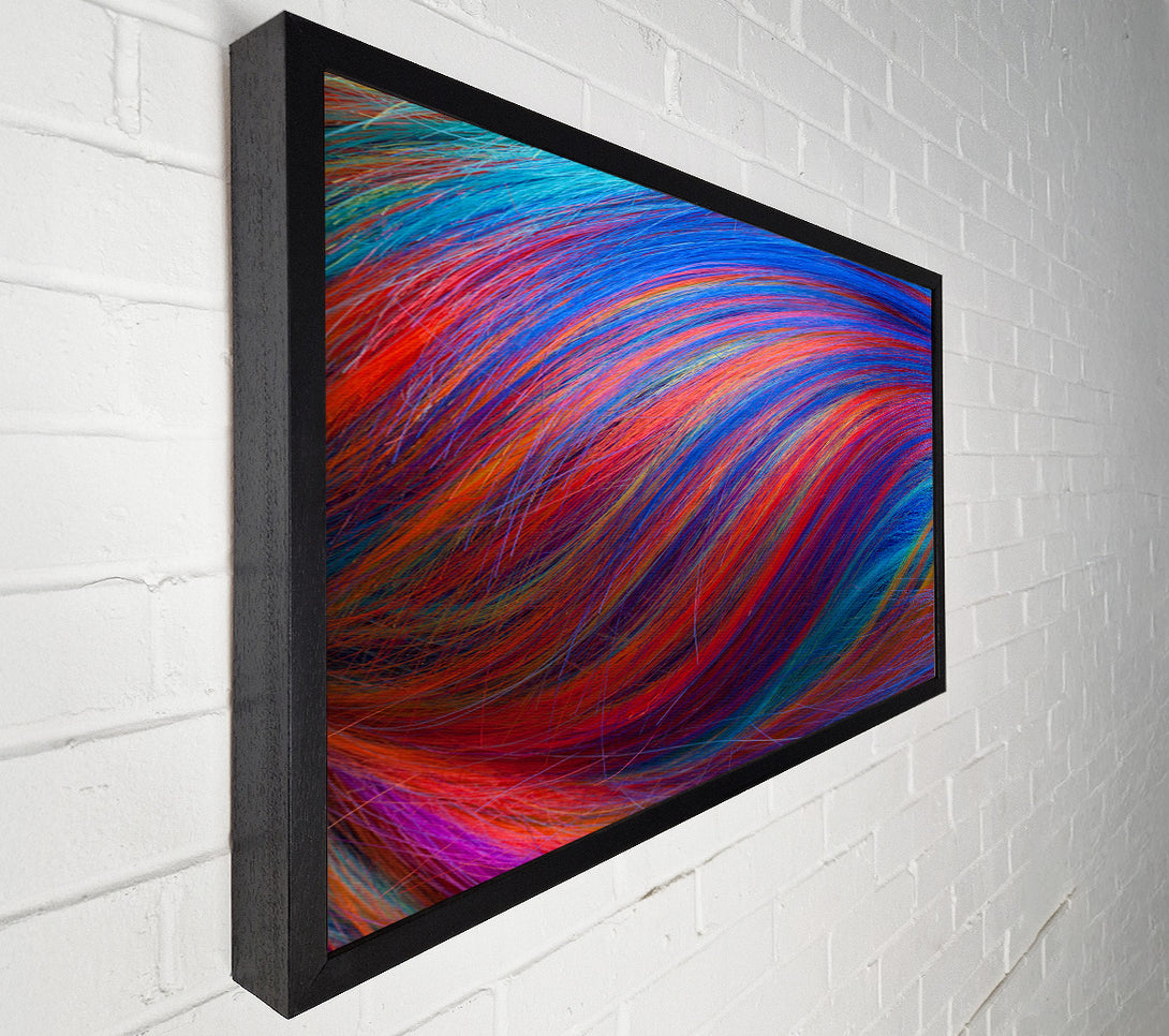  A Canvas Print of Multicoloured hair up close Canvas Wall Art