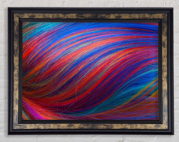 Multicoloured hair up close Framed Print