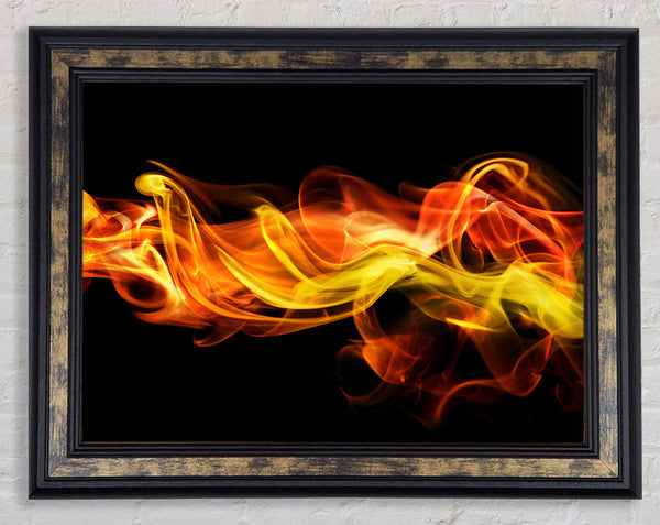 Fire smoke orange Framed Print