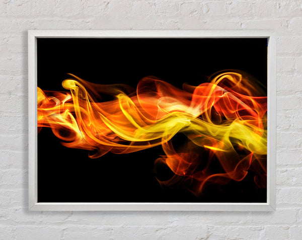Fire smoke orange Framed Print