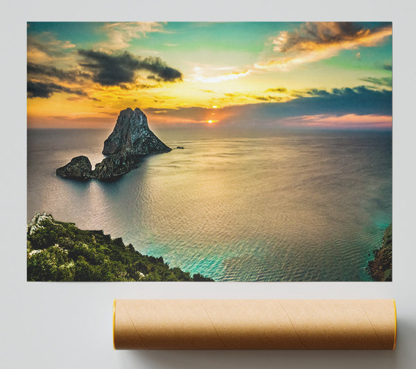 New Zealand Views Off The Cliff Poster