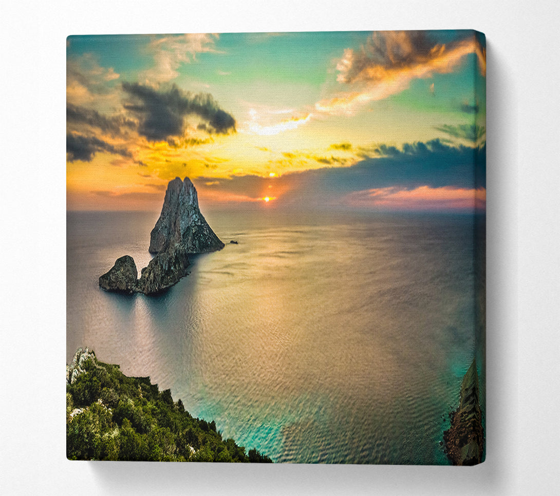  A Canvas Print of New Zealand views off the cliff Canvas Print