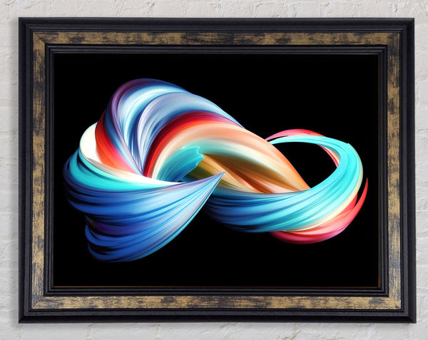 swirling jet of colours Framed Print