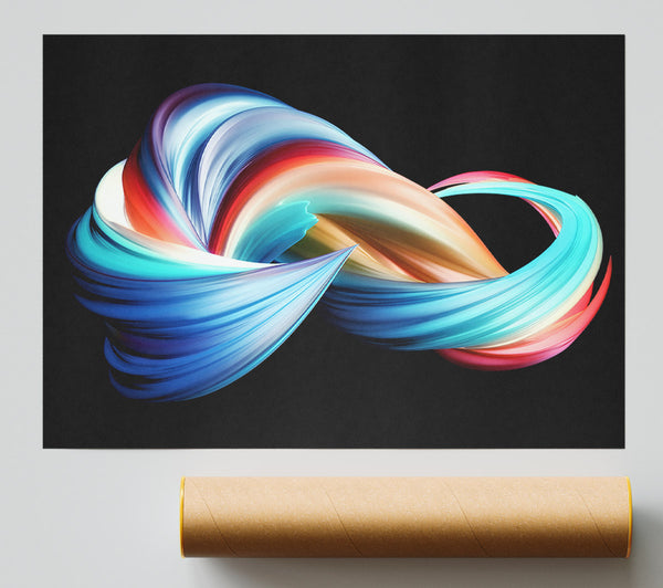Swirling Jet Of Colours Print