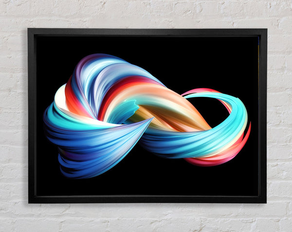 swirling jet of colours Framed Print
