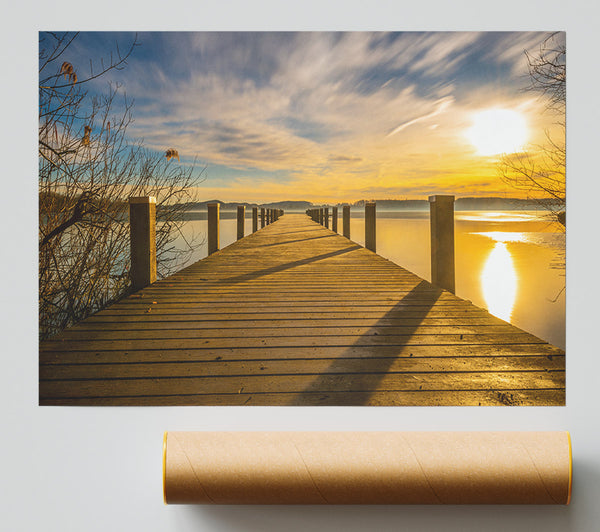Walkway To The Lake Poster