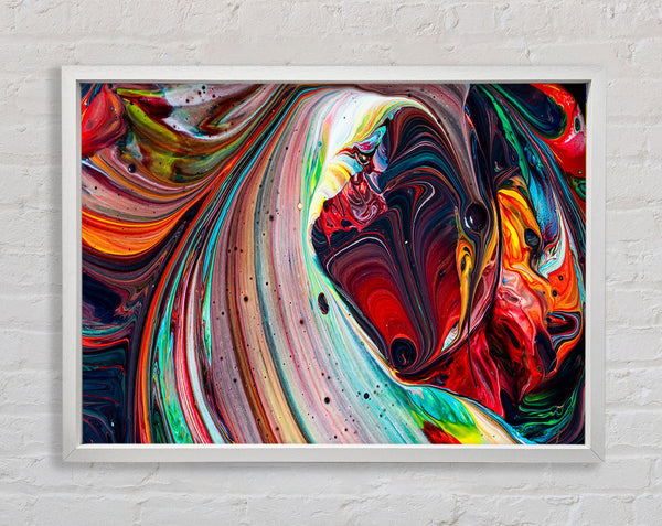 Mixing up the paint Framed Print