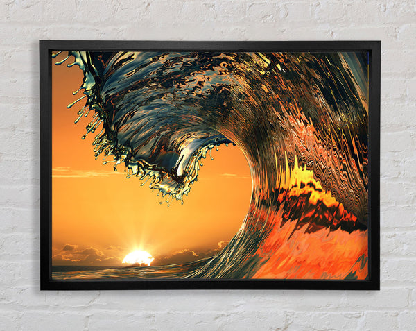 Detailed waves highly exposed Framed Print