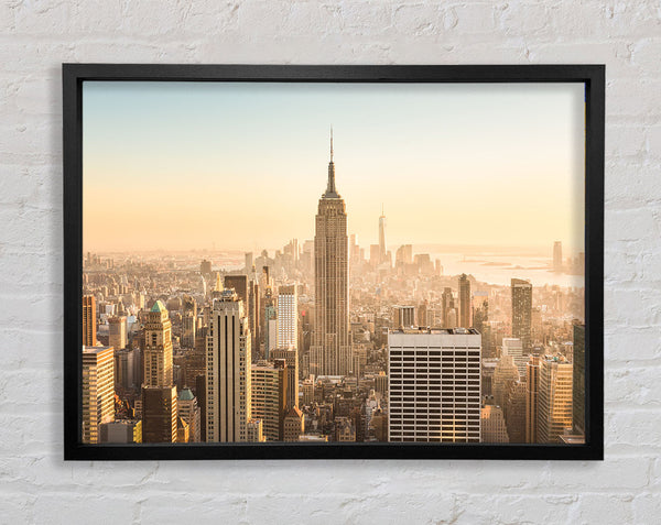 New york skyline in the day Framed Print