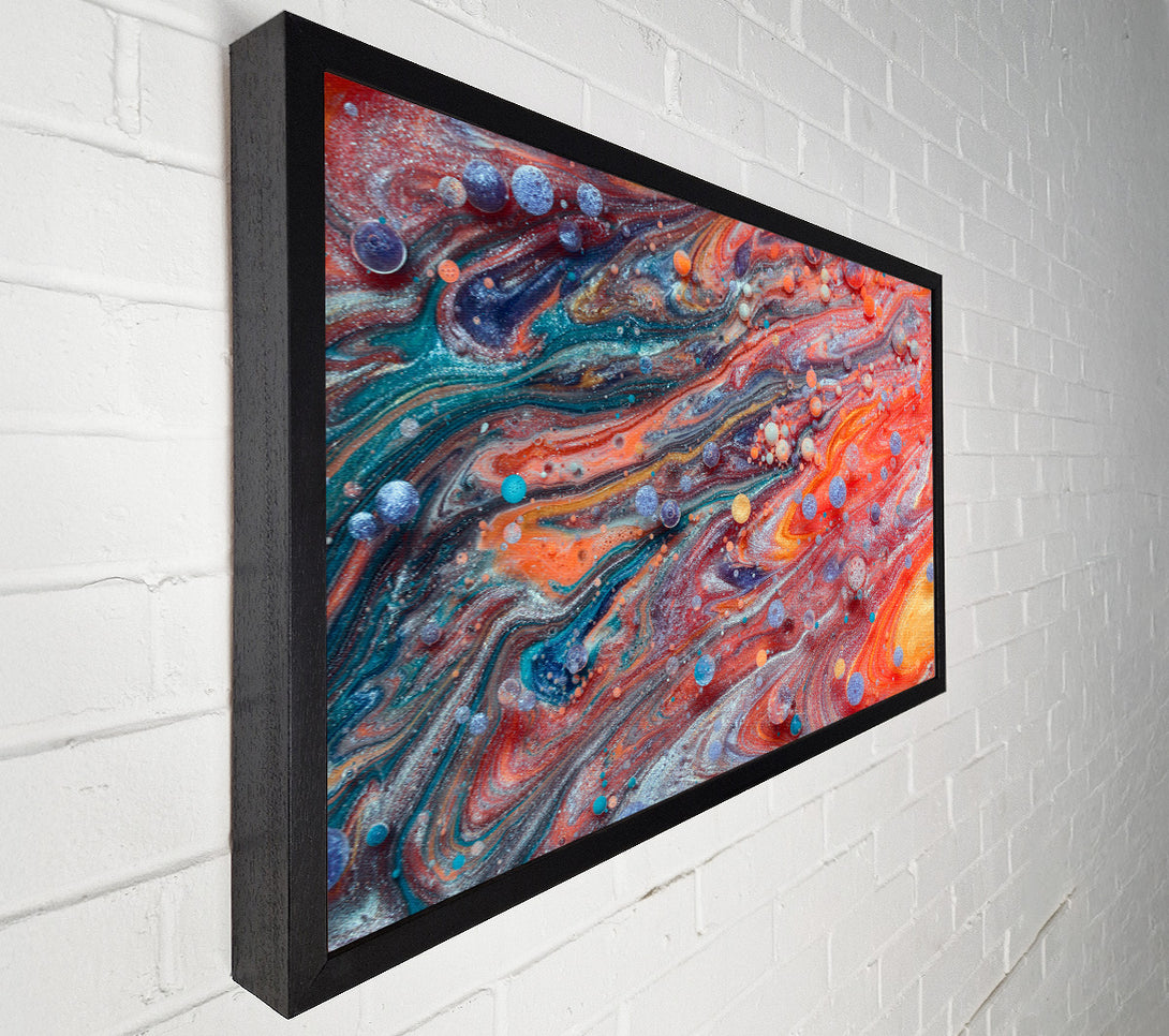  A Canvas Print of Circles of paint and colour Canvas Wall Art