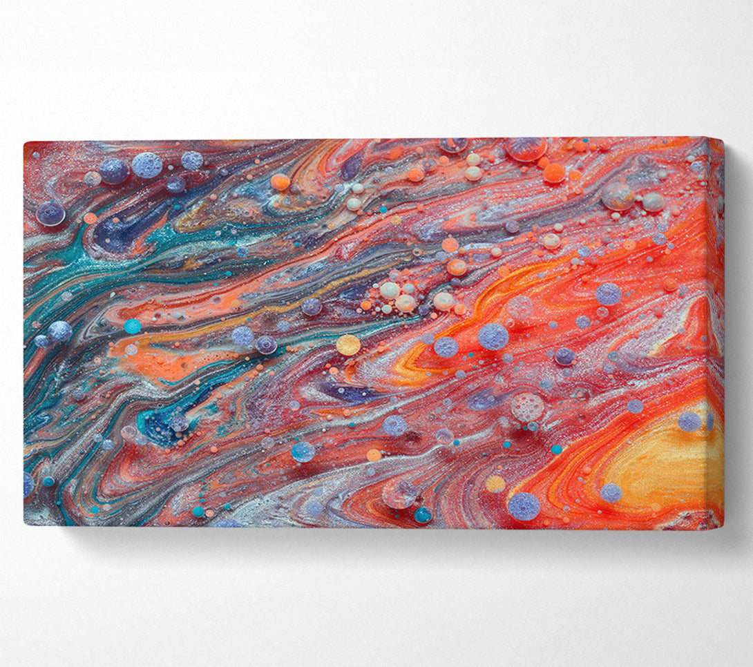  A Canvas Print of Circles of paint and colour Canvas Wall Art