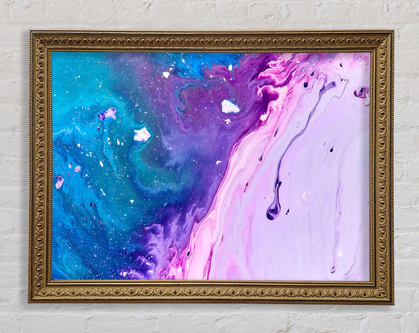 Colours mixing together Framed Print