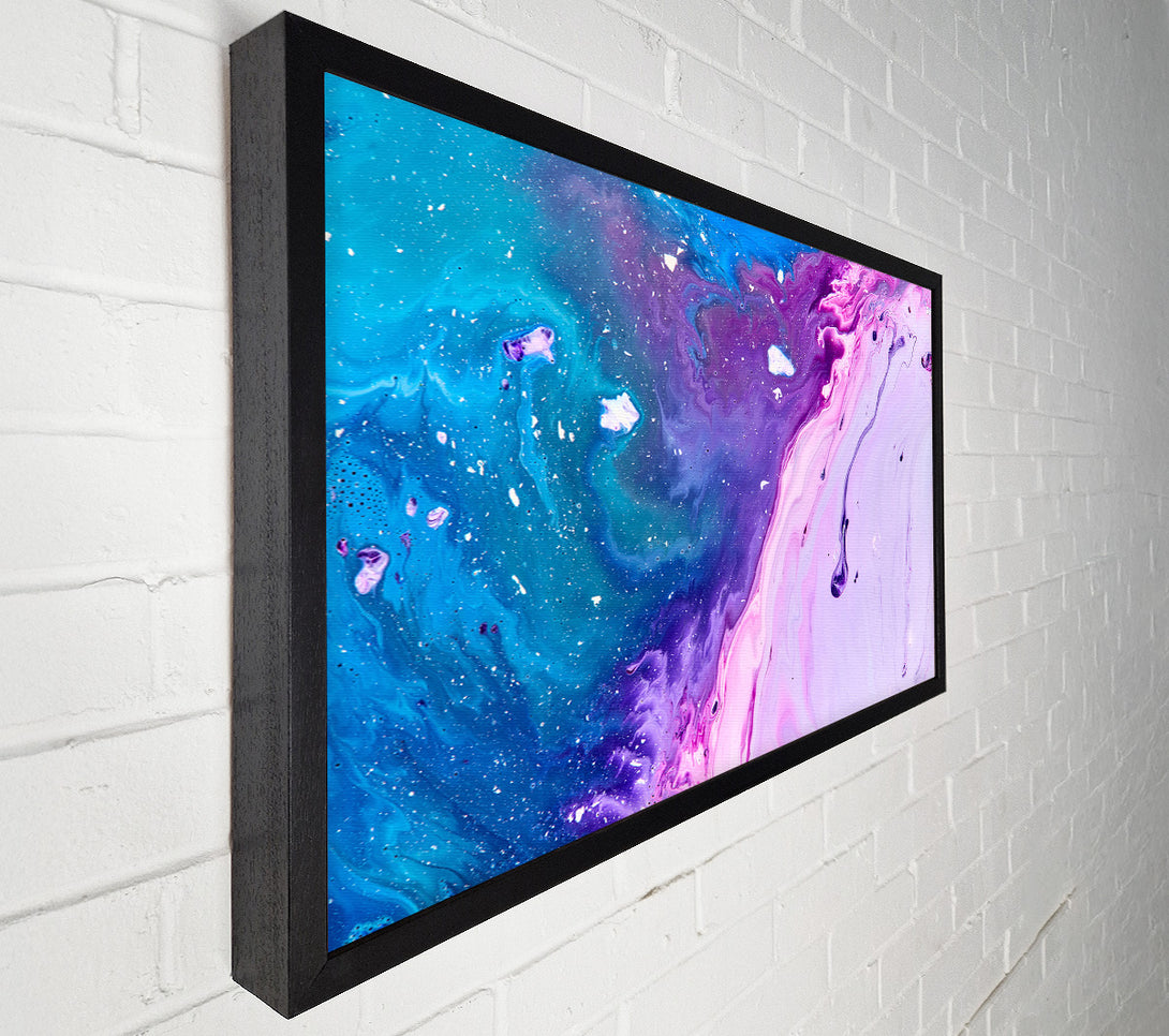  A Canvas Print of Colours mixing together Canvas Art