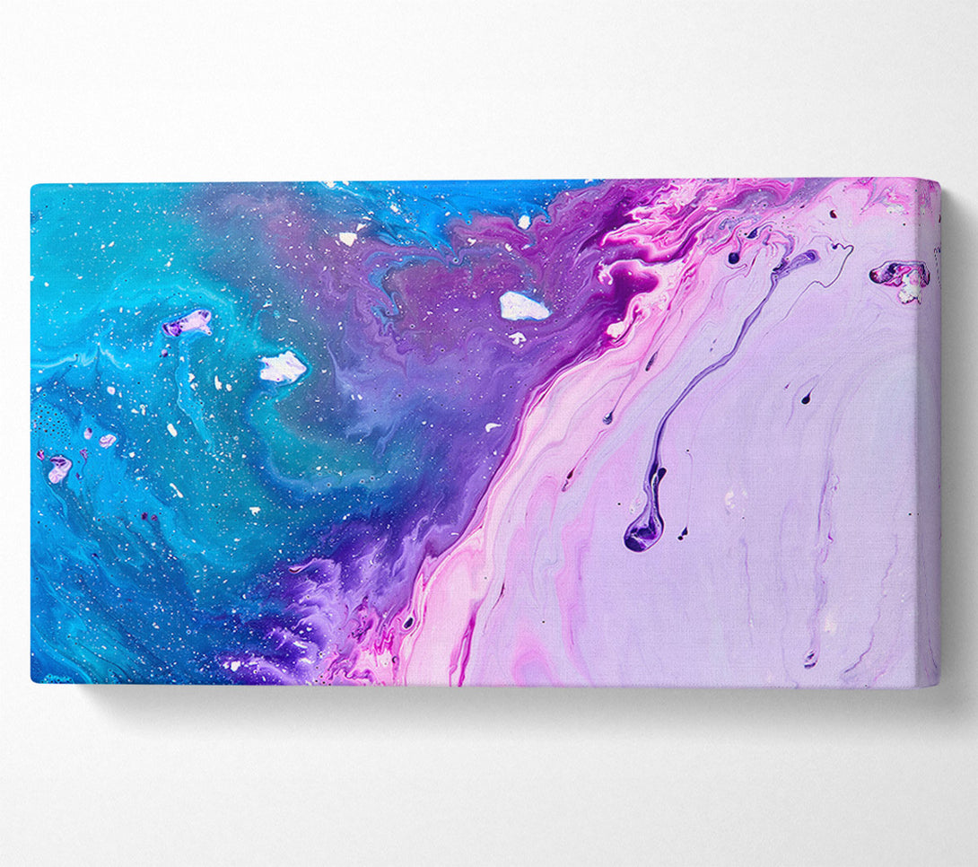  A Canvas Print of Colours mixing together Canvas Art