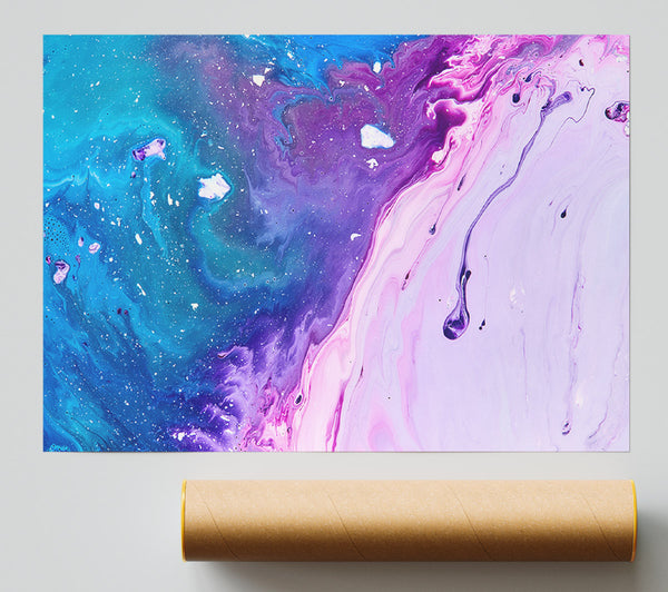 Colours Mixing Together Giclee Print
