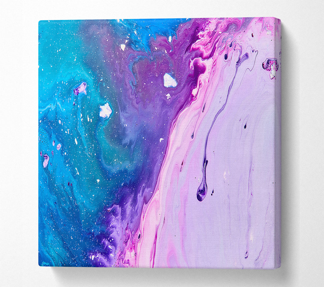  A Canvas Print of Colours mixing together Canvas Art
