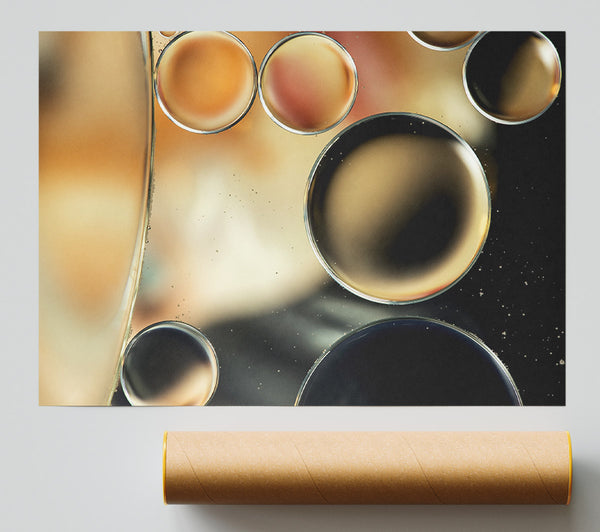 Abstract Circles Droplets Giclee Print