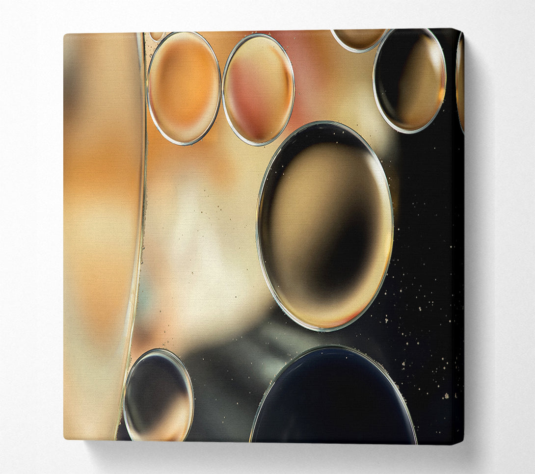  A Canvas Print of Abstract circles droplets Canvas Wall Art