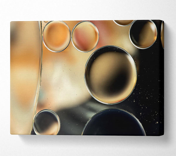 A Canvas Print of Abstract circles droplets Canvas Wall Art