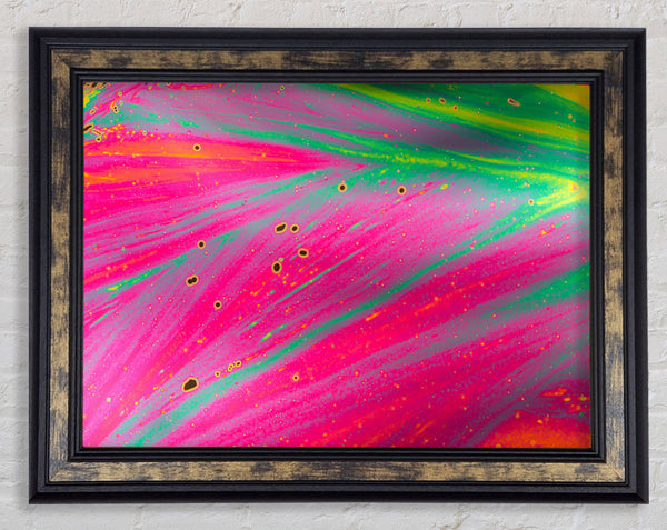 Neon colours Diffused Framed Print