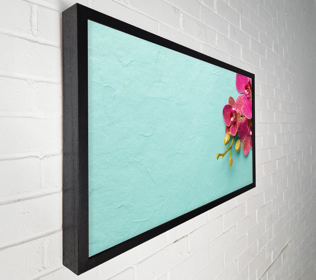  A Canvas Print of Orchids on the blue Canvas Art